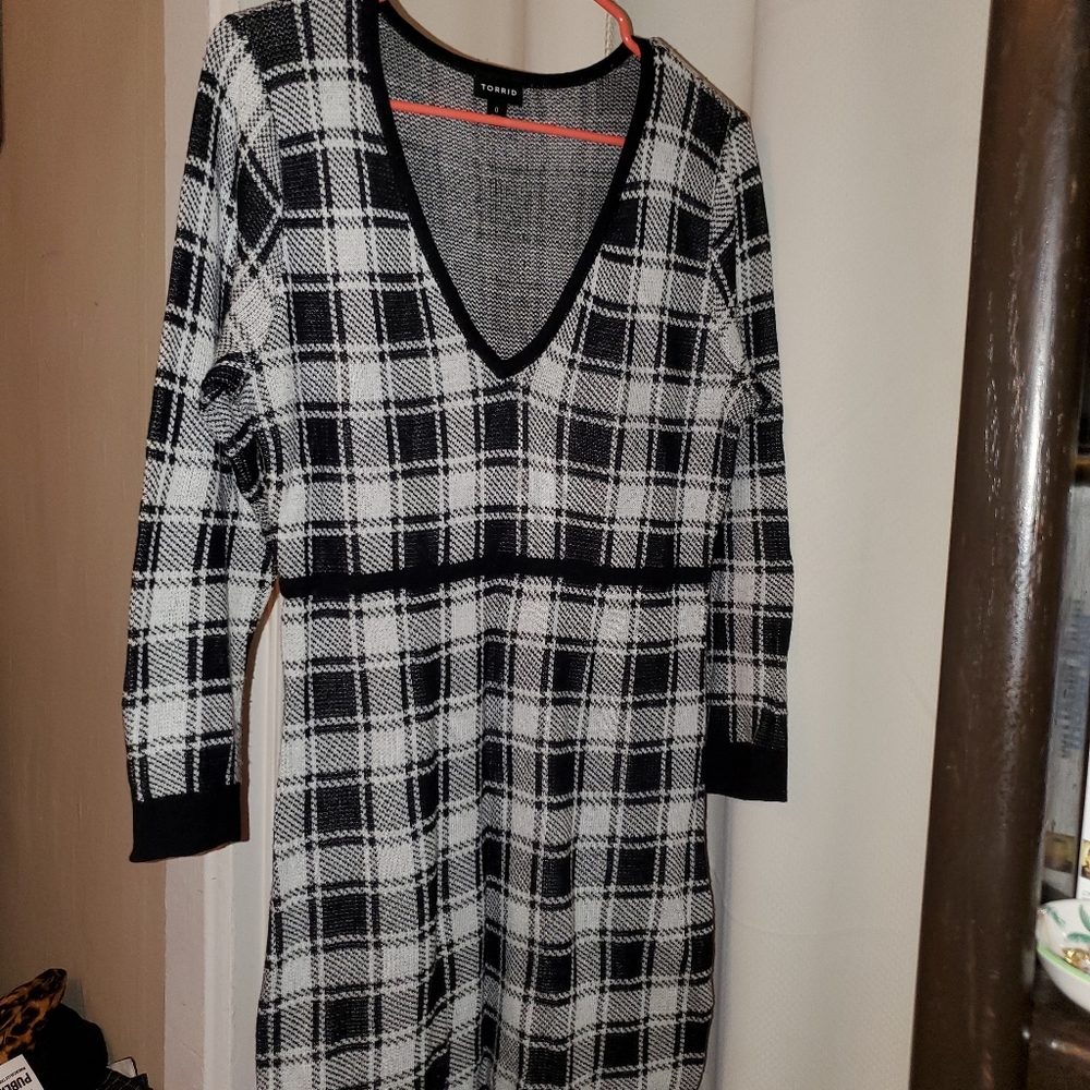 Torrid plaid sweater dress